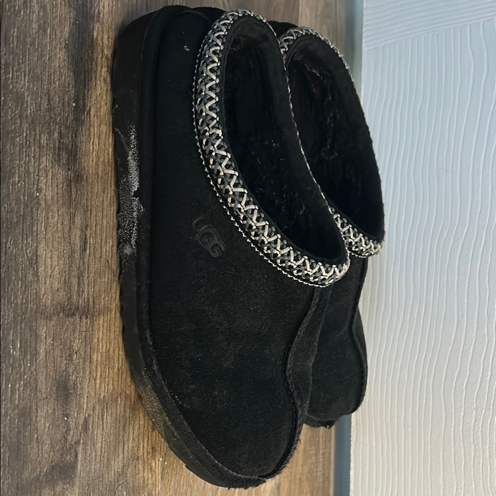 UGG Black Suede Slippers